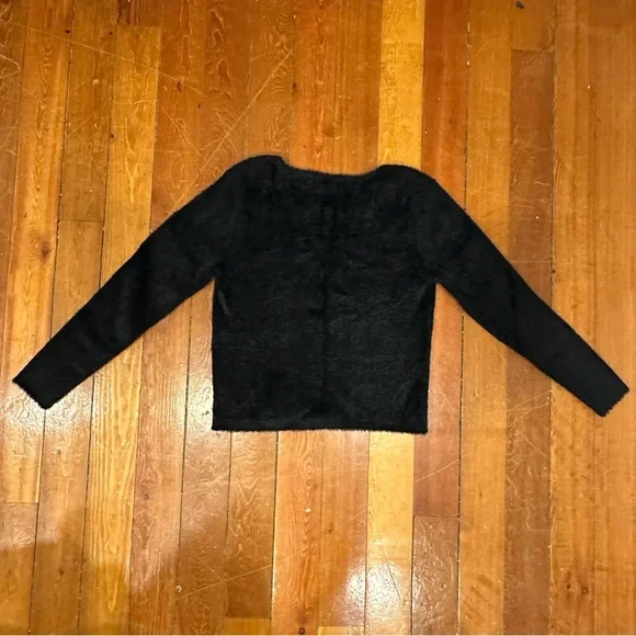 Limited Too Black Fuzzy eyelash knit Sweater. Size XL - Picture 3 of 6